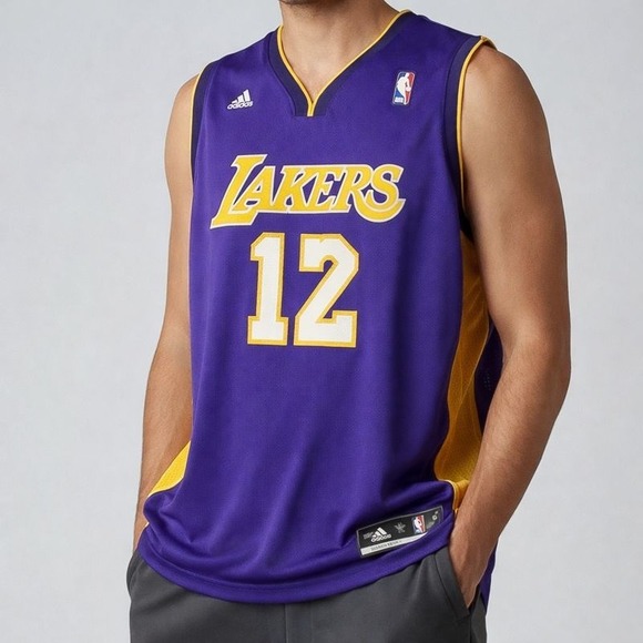 adidas Other - VTG Los Angeles Lakers Jersey Men M Adidas #12 Dwight Howard NBA Purple‎ Away